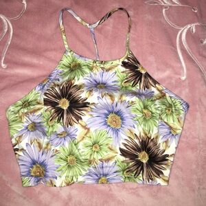 Floral Halter Top - Multicolor